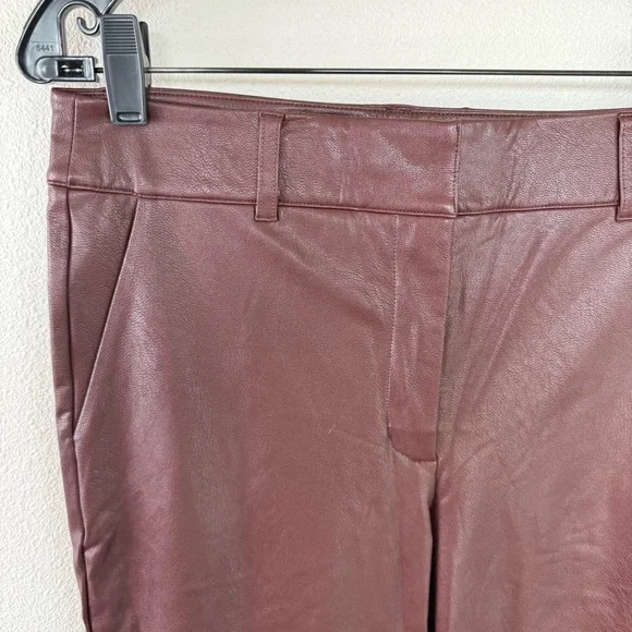 NWT Commando Faux Leather 7/8 Trouser Pants Oxblood Burgundy New Women’s Small